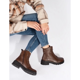 Botins de couro marrom escuro com sola grossa de Sergio Leone 2