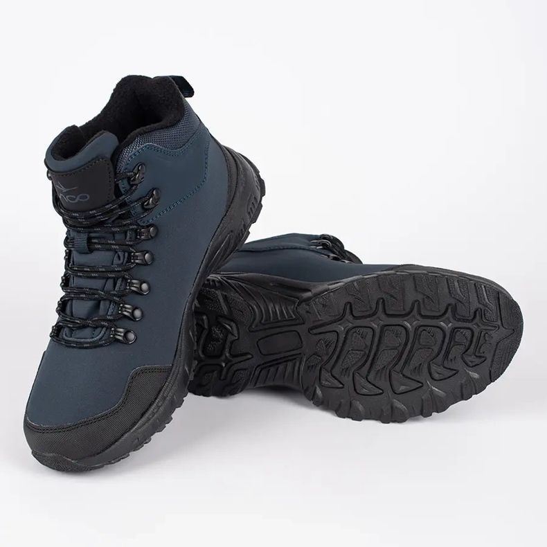 Vico Sapatos de trekking altos azul marinho para homem 1