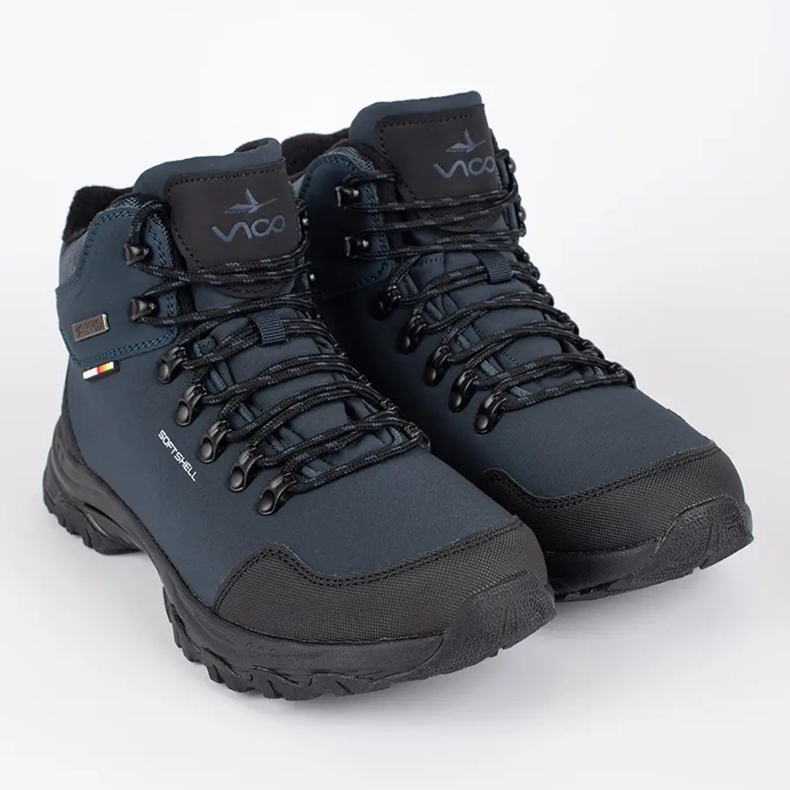 Vico Sapatos de trekking altos azul marinho para homem 2