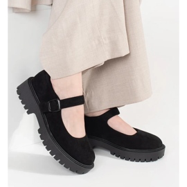 Goodin Sapatos pretos na plataforma de camurça 1