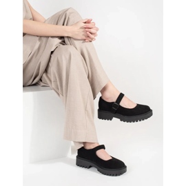 Goodin Sapatos pretos na plataforma de camurça 2