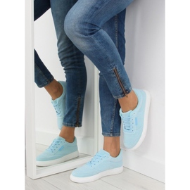 Tênis feminino de camurça azul NB172 Azul branco 1