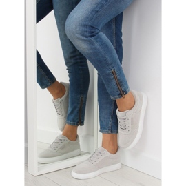 Tênis feminino de camurça cinza NB172 LT.GRAY branco 1