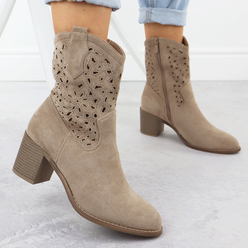 Botas de Botas de Open Women BEIGE S.BARSKI HY51-125 bege 2