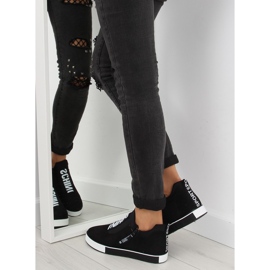 Tênis de cunha preta NB168 preto 1