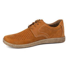 KOMODO Sapatos de couro masculino Casual 933/L/2 Rude laranja 1