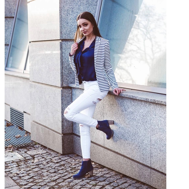 Olivier Botas Sara azul marinho de salto alto 5 Olivier Botas Sara azul marinho de salto alto 5