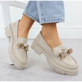 Salto feminino de couro Filippo DP610 Couro bege 1