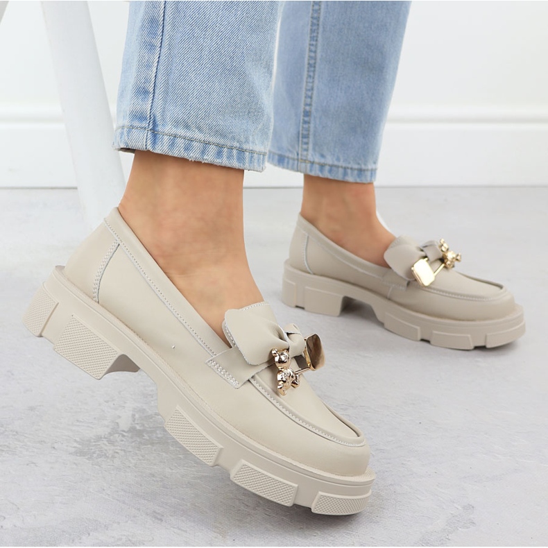 Salto feminino de couro Filippo DP610 Couro bege 2