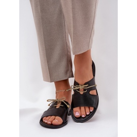 Flip de couro feminino Zazoo 3022 preto 2