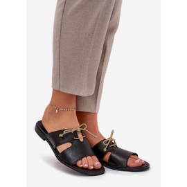 Flip de couro feminino Zazoo 3022 preto 1