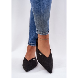 Big Star Chinelos femininos com dedos pontudos de grande estrela rr274210 preto 2