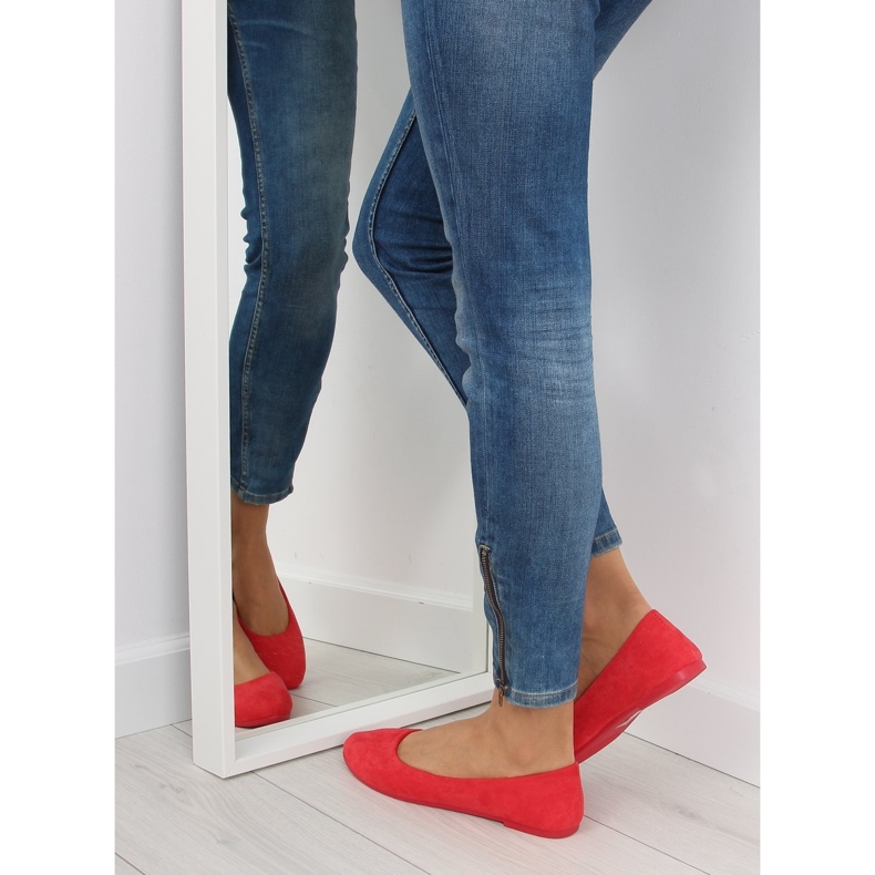 Bailarinas femininas vermelho suave vermelho 2