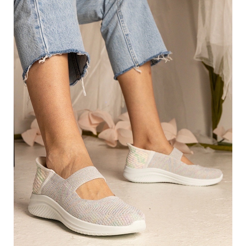 Tênis femininos coloridos em uma sola pressionada multicolorido 1