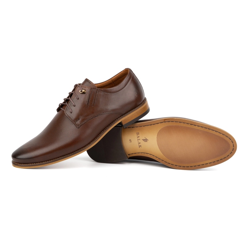 Olivier Sapatos de couro elegantes masculinos 483 em uma cor marrom escura 3