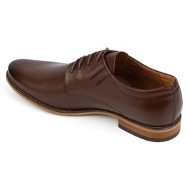 Olivier Sapatos de couro elegantes masculinos 483 em uma cor marrom escura castanho 5