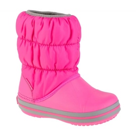 Botas de neve das meninas Crocs Winter Puff Boot 14613-6tr rosa 3