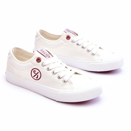 Cross Jeans Tênis feminino de tecido jeans cruzado LL2R4043 branco 1