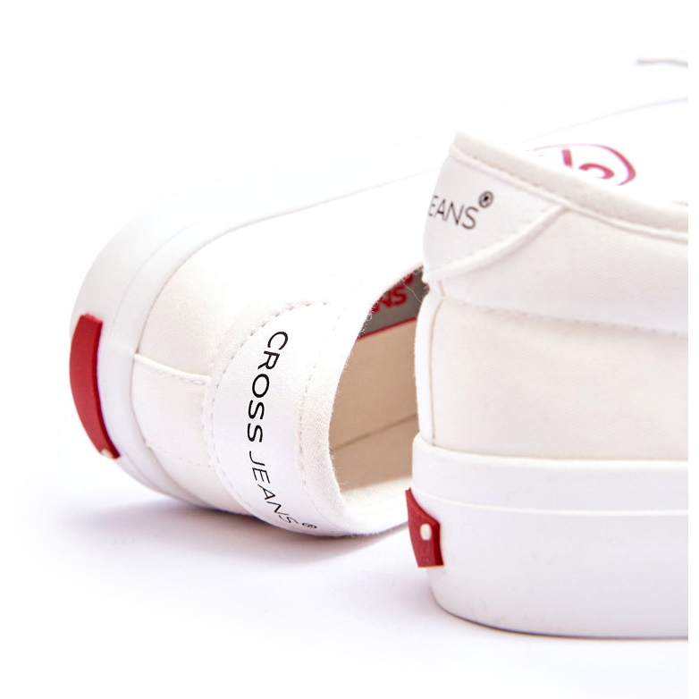 Cross Jeans Tênis feminino de tecido jeans cruzado LL2R4043 branco 2