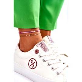 Cross Jeans Tênis feminino de tecido jeans cruzado LL2R4043 branco 4