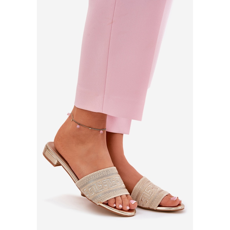 Flip -flops -flags -flags -bico -latos de ouro dourado 1