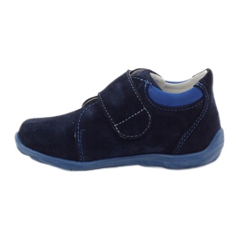 RenBut Sapatos de couro de velcro 1476 azul marinho 2