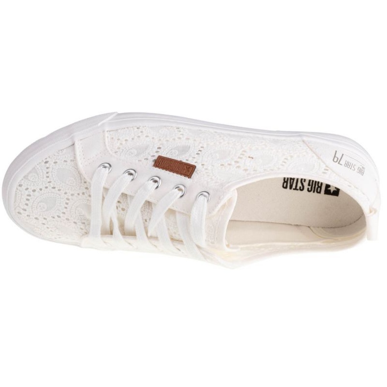 Big Star Grande estrela feminina W274925 tênis de renda branco 5