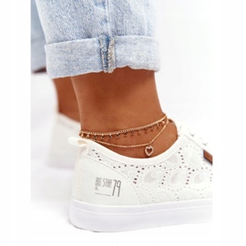 Big Star Grande estrela feminina W274925 tênis de renda branco 2