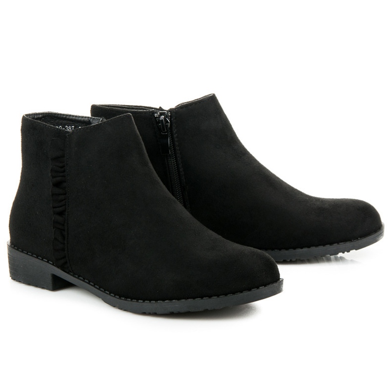 Nio Nio Botas de camurça com folho preto 1 Nio Nio Botas de camurça com folho preto 1