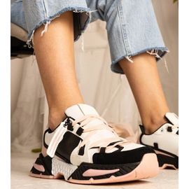 Tênis feminino rosa com sola enorme preto 1 Tênis feminino rosa com sola enorme preto 1