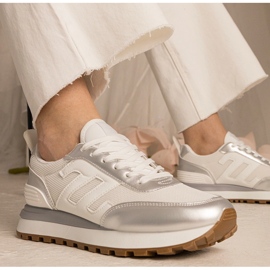 Esportes femininos de tênis de sebro branco 1