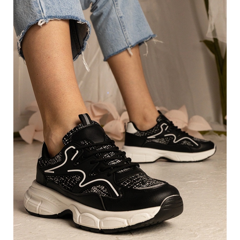Tênis de tênis pretos tênis esportivos 2