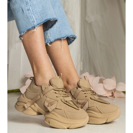 Tênis esportivos enormes femininos marrons marrom 2