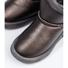 Botas de neve quentes para menina marrom 1