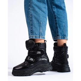 W. Potocki Botas de neve quentes para mulher Potocki preto 1