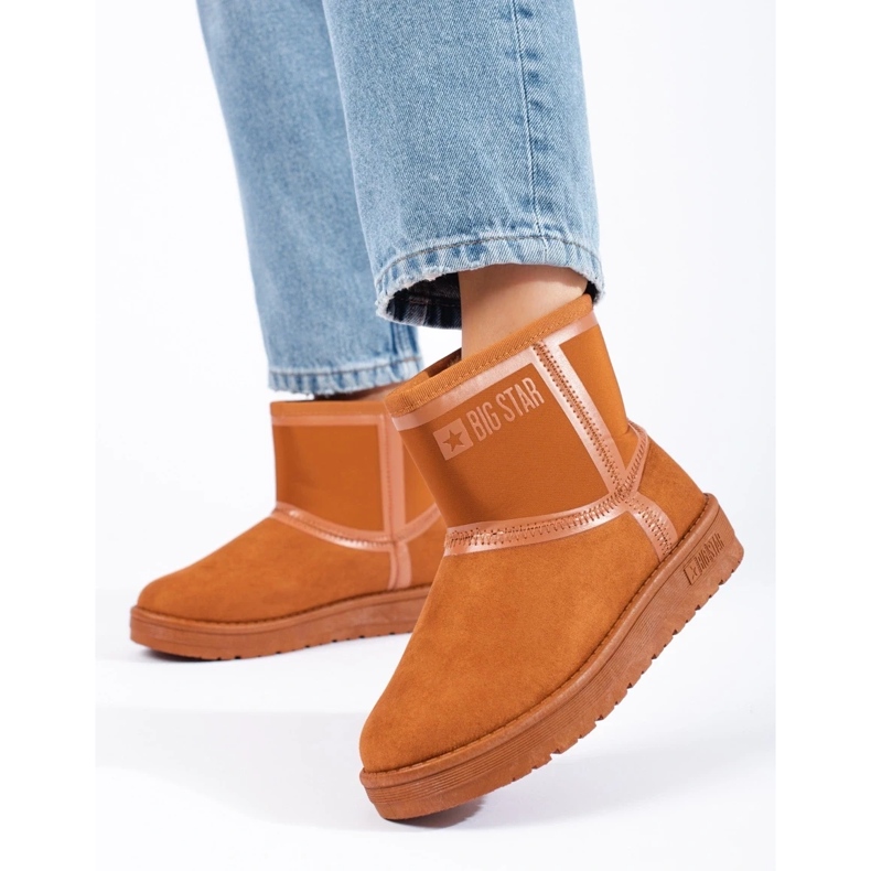 Botas de neve castanhas de mulher Big Star KK274612B marrom 2