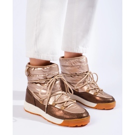 Botas de neve curtas douradas Big Star KK274276 castanho 1