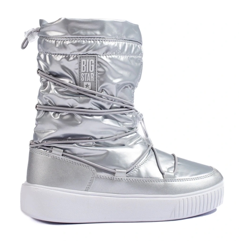 Botas de neve femininas com isolamento prateado Big Star KK274195 prata 1