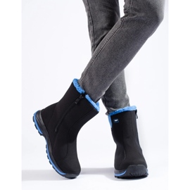 Botas altas de trekking de mulher DK, com isolamento em pele preto 2
