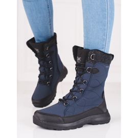 Tênis de trekking feminino com cadarço DK à prova d'água azul 2