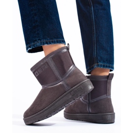 Botas de neve curtas femininas Big Star KK274615 cinza 1