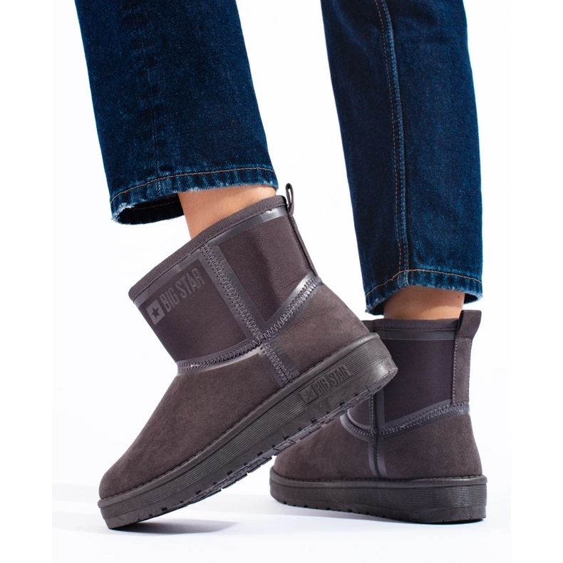 Botas de neve curtas femininas Big Star KK274615 cinza 1