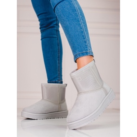 Botas de neve curtas de mulher cinza Big Star KK274613 2