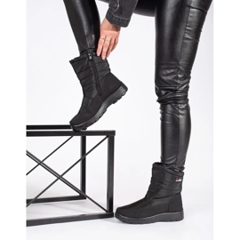 Botas de neve leves pretas femininas preto 1