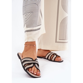 Chinelos clássicos femininos femininos e pretos bege 2