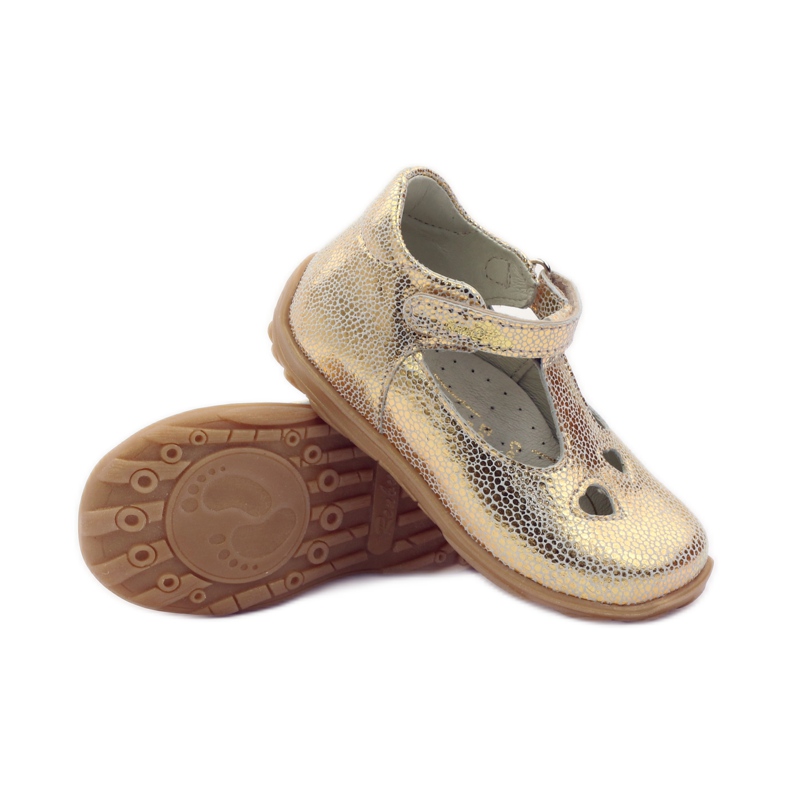 Corações das bailarinas das meninas Ren But 1467 amarelo 3