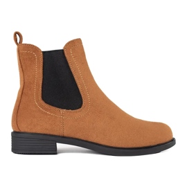 Botas Chelsea marrons elegantes marrom 1