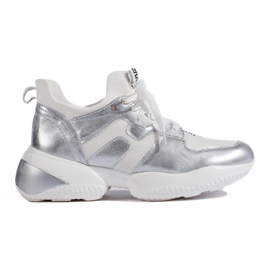 Weide Tênis branco e prata 2