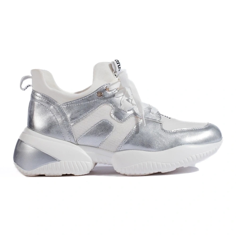 Weide Tênis branco e prata 2