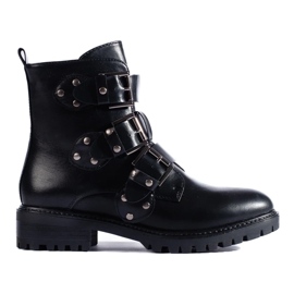 Bolsas isoladas com fivelas preto 1